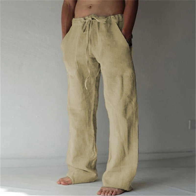 Linen Trousers - Loose Fit - Drawstring - Summer Pants - Men's Linen Pants-Broek man-Chaps of London-Chaps of London