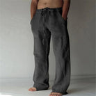Linen Trousers | Loose Fit | Drawstring | Summer Pants | Men's Linen Pants-Chaps of London-Black-S-Chaps of London