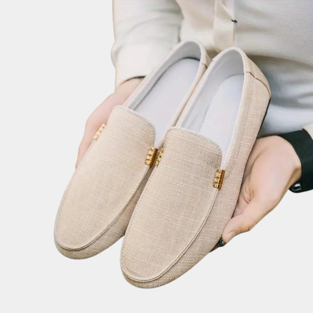 Loafers - Men's Comfortable Flat Canvas Summer Shoes-Fashion Men Loafers All-year-Chaps of London-Beige-39-Chaps of London