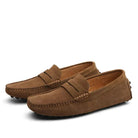 Loafers - Men's Flat Italian Style Suede Moccasins Shoes-Loafers-Chaps of London-Brown-38-Chaps of London