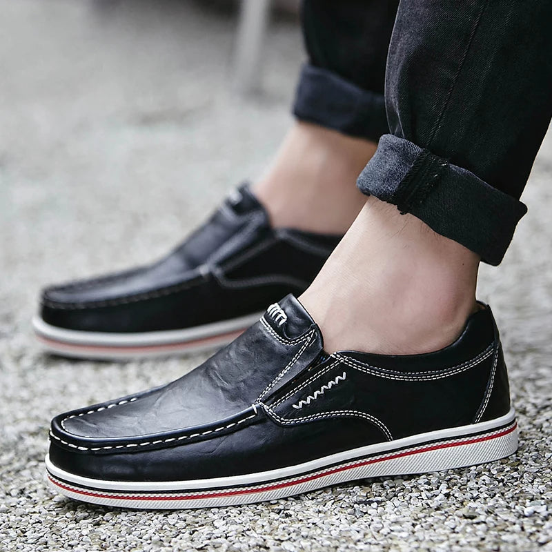 Loafers - Slip-On - Ergonomic - Leather Loafers - Men's Shoes-Chaps of London-Chaps of London