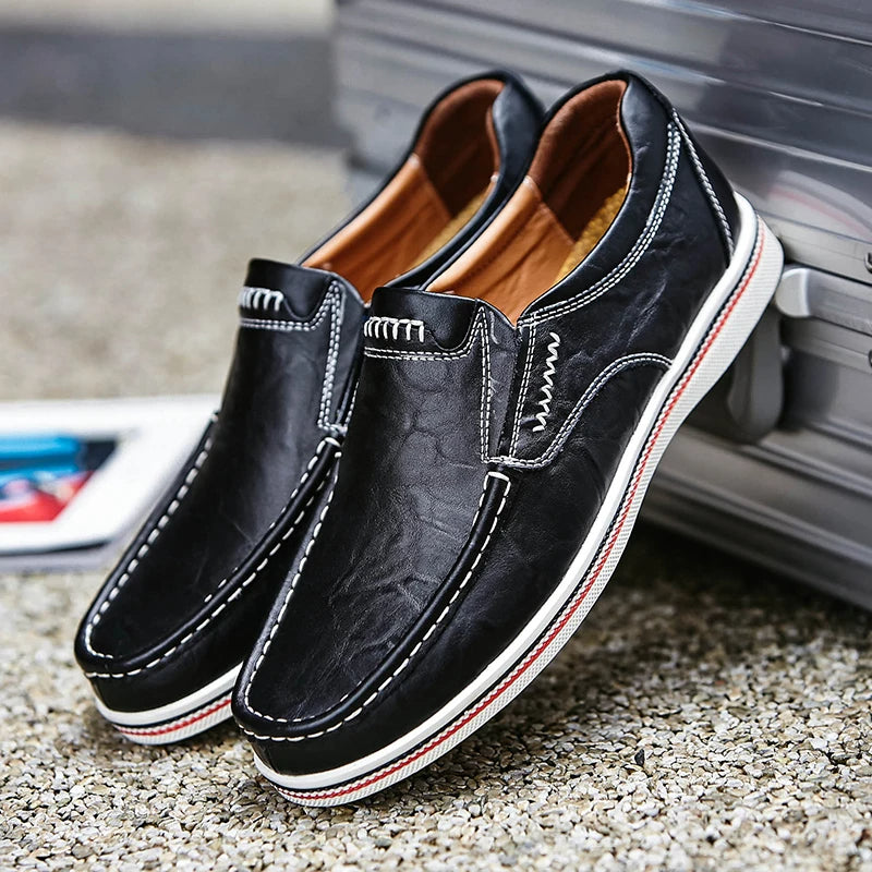 Loafers - Slip-On - Ergonomic - Leather Loafers - Men's Shoes-Chaps of London-Chaps of London