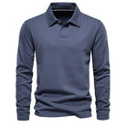 Long Sleeve Polo Shirt - Men's Classic Collared Polo Shirt-Chaps of London-Blue-S-Chaps of London