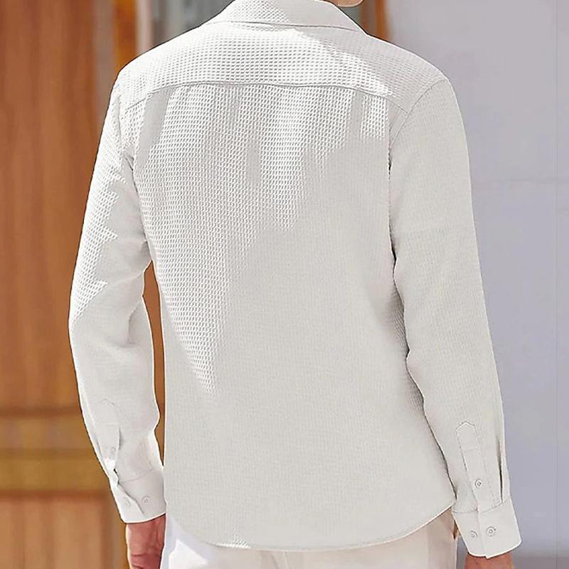 Long Sleeve Shirt | Breathable | Collared | Button-Up Shirt | Men's Shirts-Men's Top-Chaps of London-Chaps of London