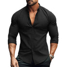 Long Sleeve Shirt | Breathable | Collared | Button-Up Shirt | Men's Shirts-Men's Top-Chaps of London-Chaps of London