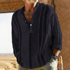 Long Sleeve Shirt | Button-Up | Loose Fit | Casual Shirt | Men's Shirts -Chaps of London-Blue-S-Chaps of London