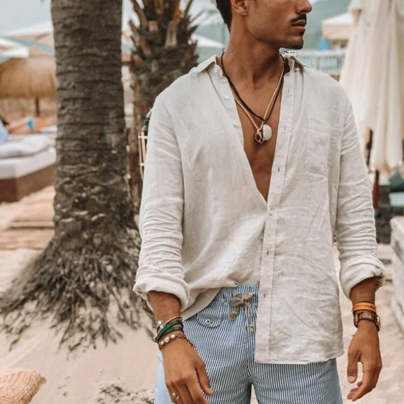 Long Sleeve Shirt - Lightweight - Summer - Button-Up Shirt - Shirt for Men-Chaps of London-Chaps of London