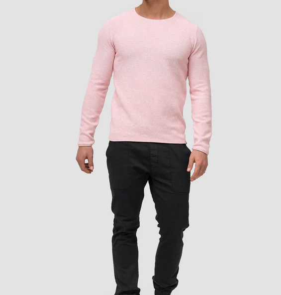 Long Sleeve Shirt - Men's Casual Plain Crew Neck Sweater-Chaps of London-Chaps of London