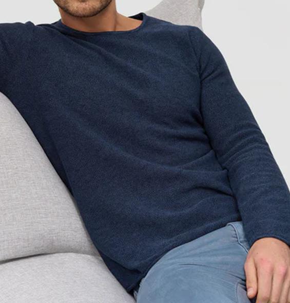 Long Sleeve Shirt - Men's Casual Plain Crew Neck Sweater-Chaps of London-Chaps of London