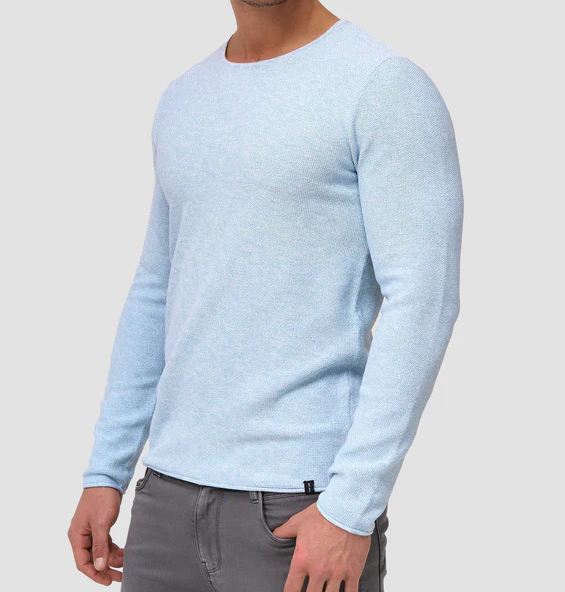 Long Sleeve Shirt - Men's Casual Plain Crew Neck Sweater-Chaps of London-Chaps of London