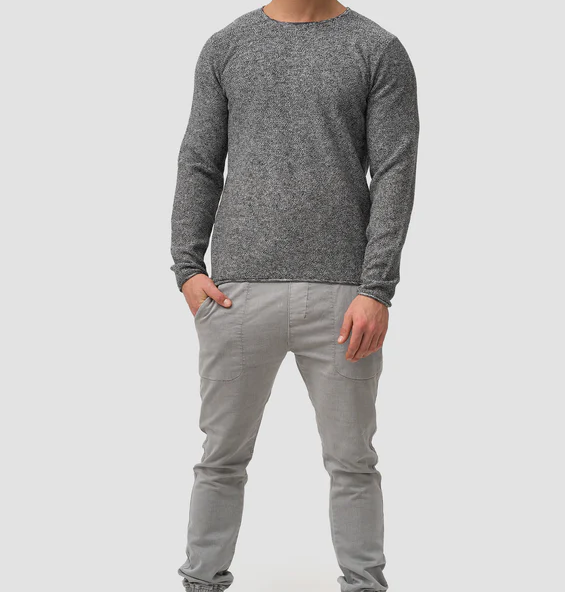 Long Sleeve Shirt - Men's Casual Plain Crew Neck Sweater-Chaps of London-Chaps of London