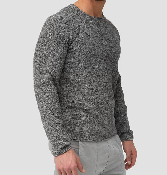 Long Sleeve Shirt - Men's Casual Plain Crew Neck Sweater-Chaps of London-Chaps of London