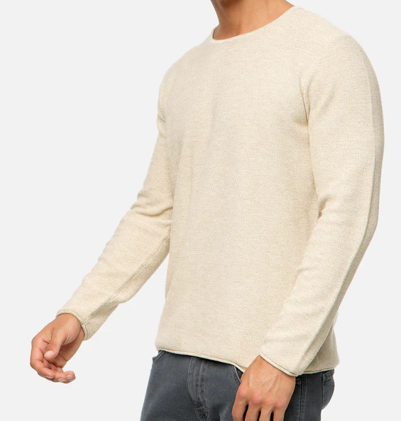 Long Sleeve Shirt - Men's Casual Plain Crew Neck Sweater-Chaps of London-Chaps of London