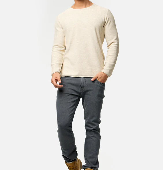 Long Sleeve Shirt - Men's Casual Plain Crew Neck Sweater-Chaps of London-Chaps of London