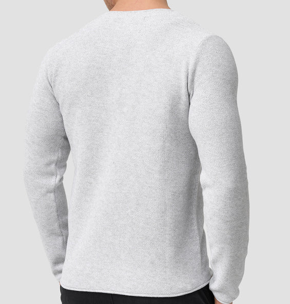 Long Sleeve Shirt - Men's Casual Plain Crew Neck Sweater-Chaps of London-Chaps of London