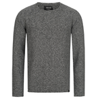 Long Sleeve Shirt - Men's Casual Plain Crew Neck Sweater-Chaps of London-Charcoal Mix-XS-Chaps of London