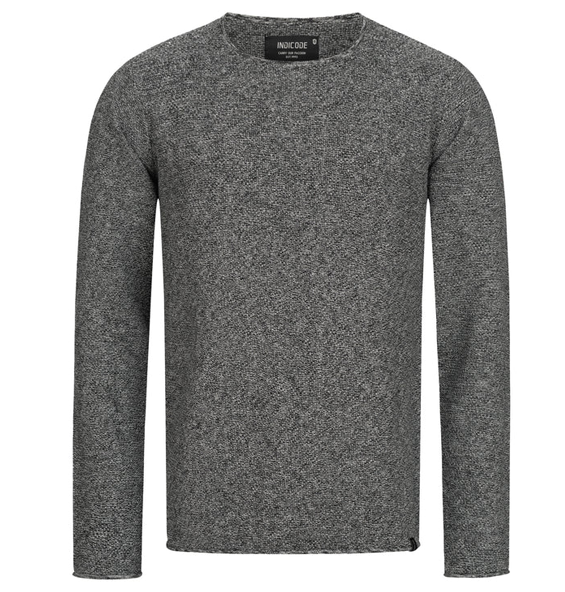 Long Sleeve Shirt - Men's Casual Plain Crew Neck Sweater-Chaps of London-Charcoal Mix-XS-Chaps of London