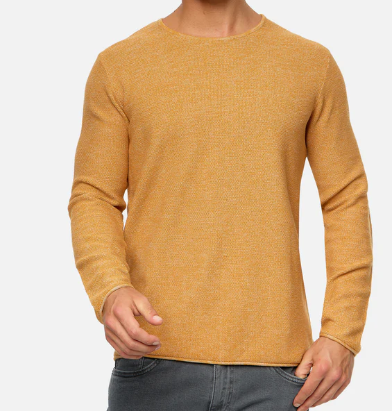 Long Sleeve Shirt - Men's Casual Plain Crew Neck Sweater-Chaps of London-Inca-XS-Chaps of London