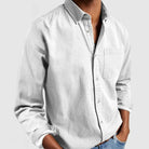 Long Sleeve Shirt | Regular Fit | Collared | Button-Up Shirt | Men's Shirt-Chaps of London-White-S-Chaps of London