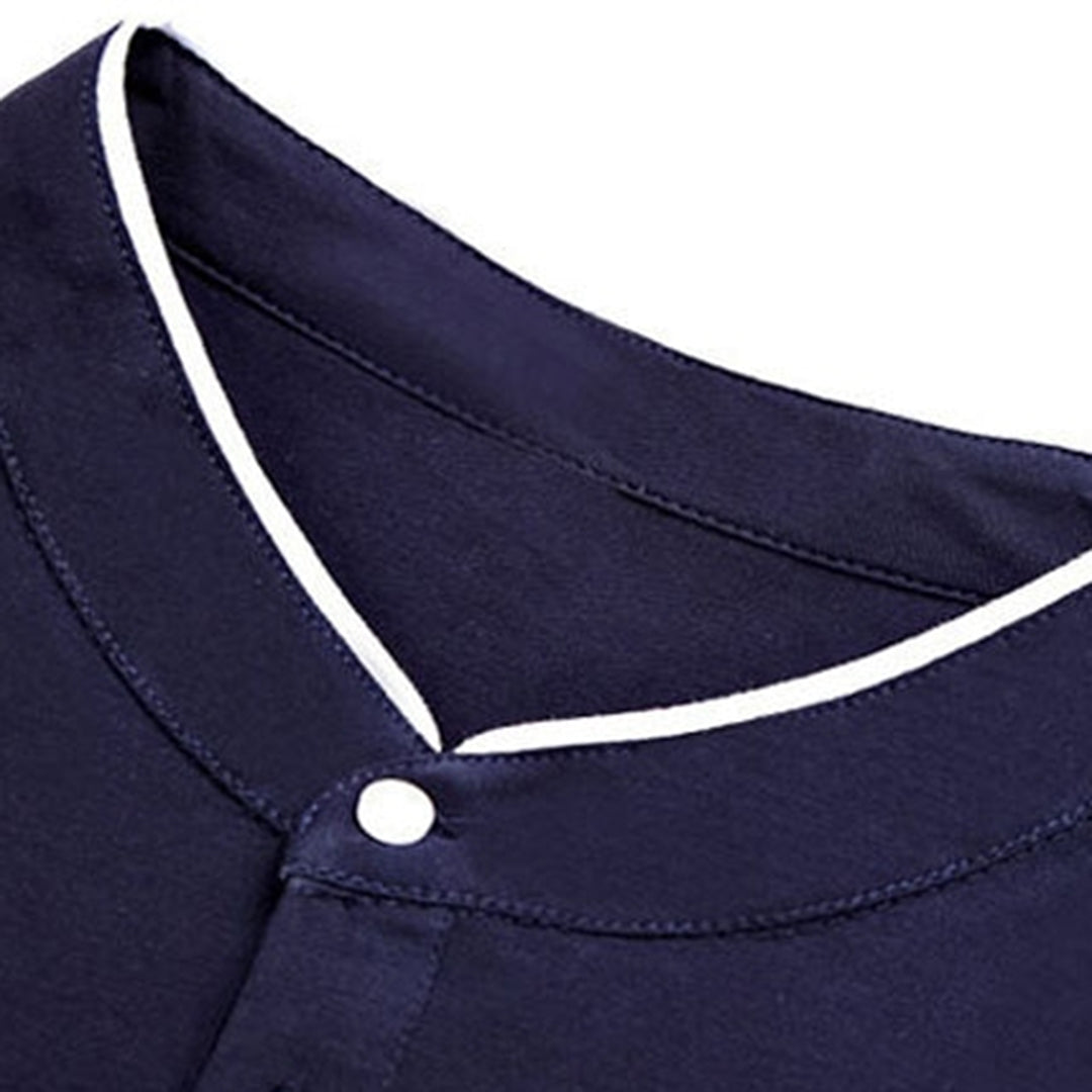 Long Sleeve T-Shirt - Buttoned Up - Slim Fit - Polo Shirt - Men's Clothing-Fashion Men Shirt Henley All-year-Chaps of London-Chaps of London