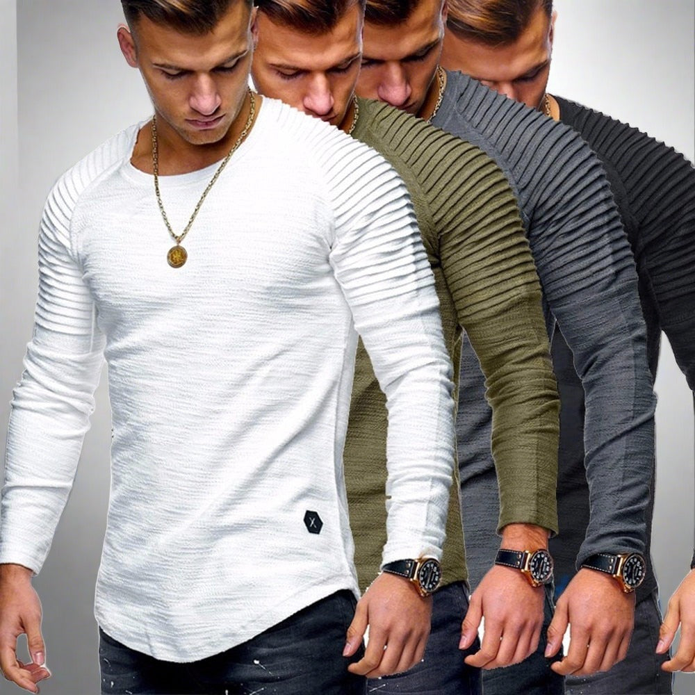 Long Sleeve T-Shirt - Casual - Crew Neck - Sweater - Men's Clothing-Chaps of London-Chaps of London
