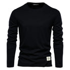 Long Sleeve T-Shirt | Crew Neck | Plain | Long Sleeve Vest | Men's Clothing-T-shirt man-Chaps of London-Black-S-Chaps of London