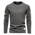 Long Sleeve T-Shirt | Crew Neck | Plain | Long Sleeve Vest | Men's Clothing-T-shirt man-Chaps of London-Dark Gray-S-Chaps of London