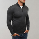 Long Sleeve T-Shirt - Half Zip - Slim Fit - Quarter Zip Shirt - Men's Shirts-Chaps of London-Chaps of London