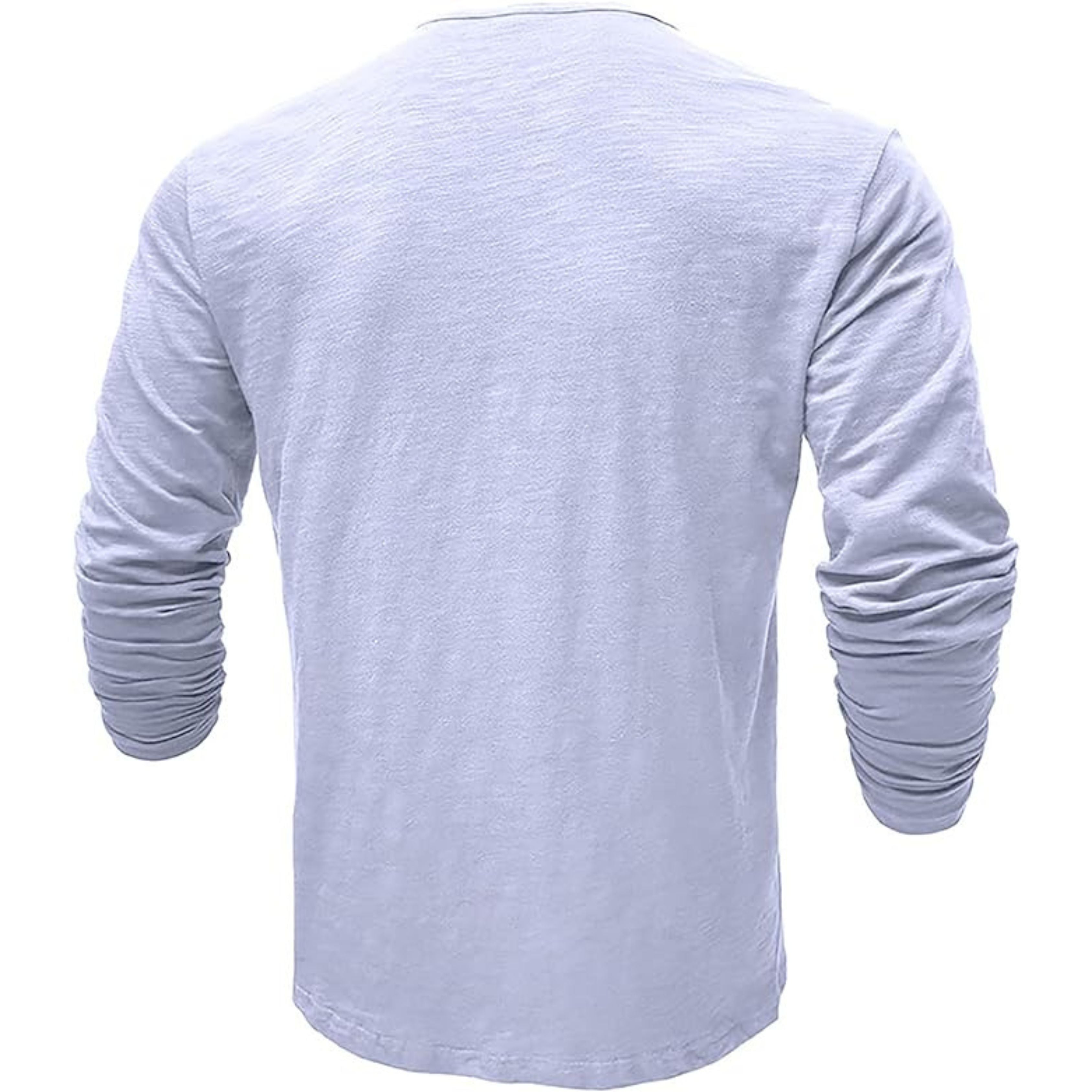 Long Sleeve T-Shirt - Men's Casual Plain Buttoned Up Henley Shirt-Shirt-Chaps of London-Chaps of London