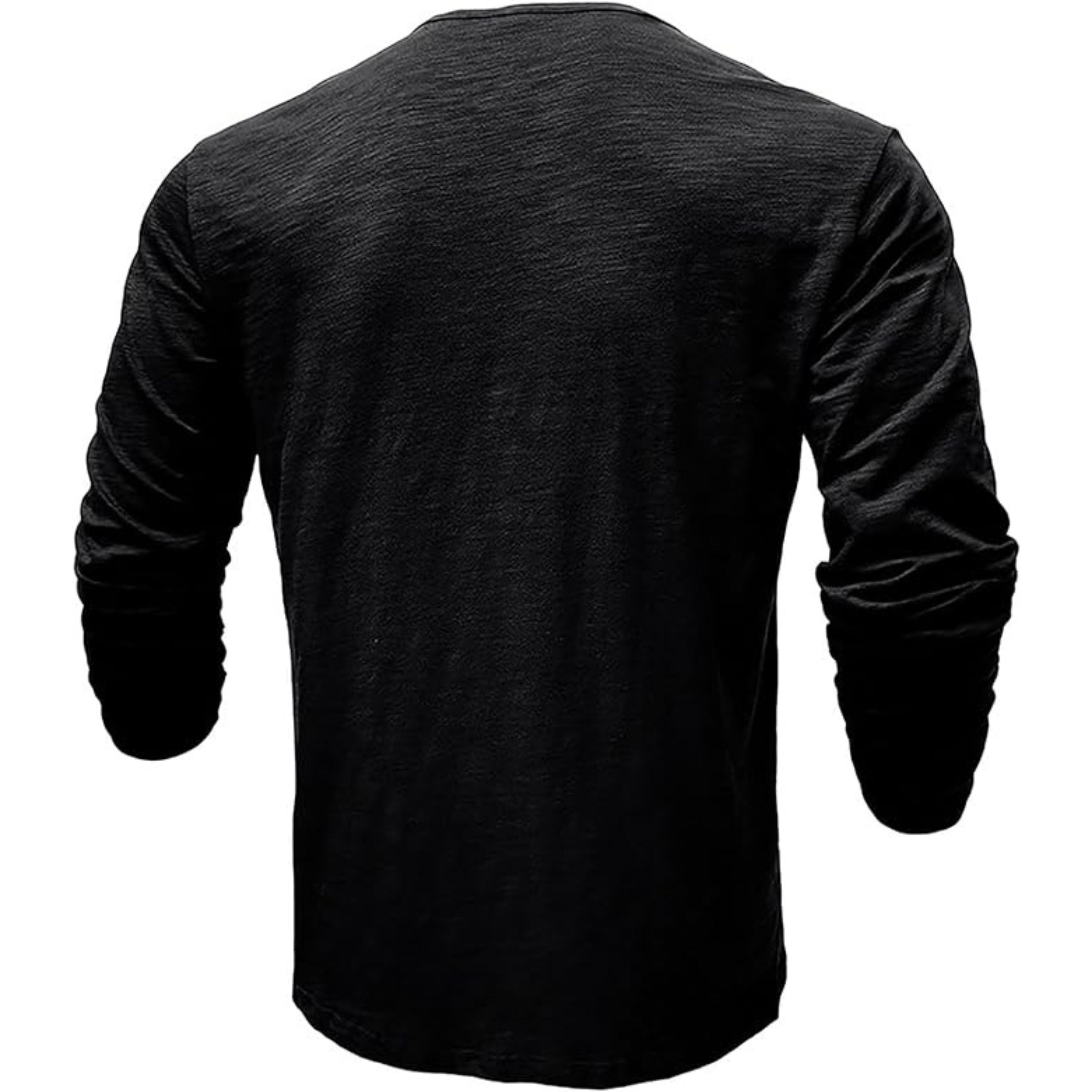 Long Sleeve T-Shirt - Men's Casual Plain Buttoned Up Henley Shirt-Shirt-Chaps of London-Chaps of London