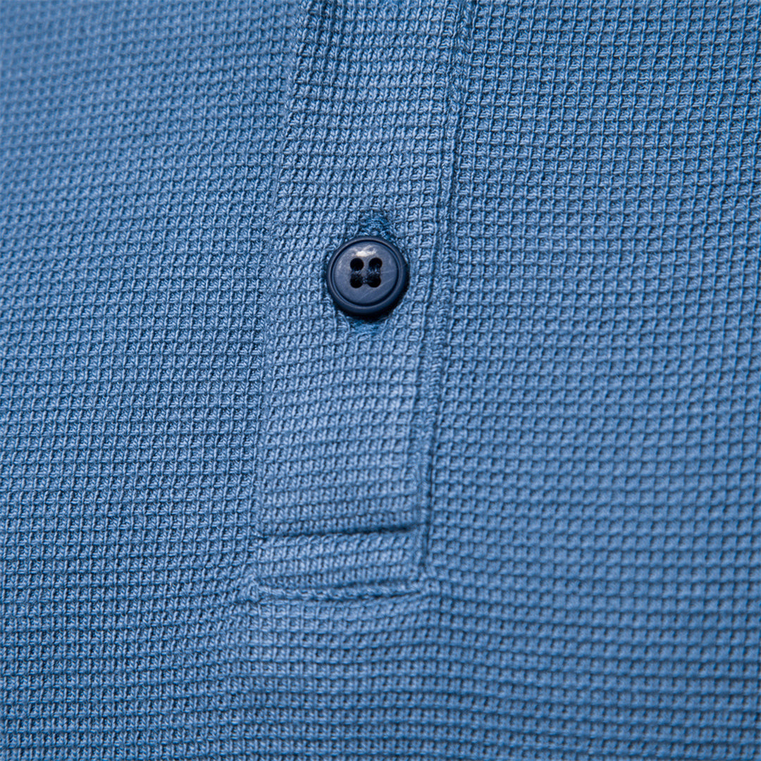 Long Sleeve T-Shirt - Men's Plain Quarter Button Long Sleeve Shirt-Fashion Men Henley All-year-Chaps of London-Chaps of London