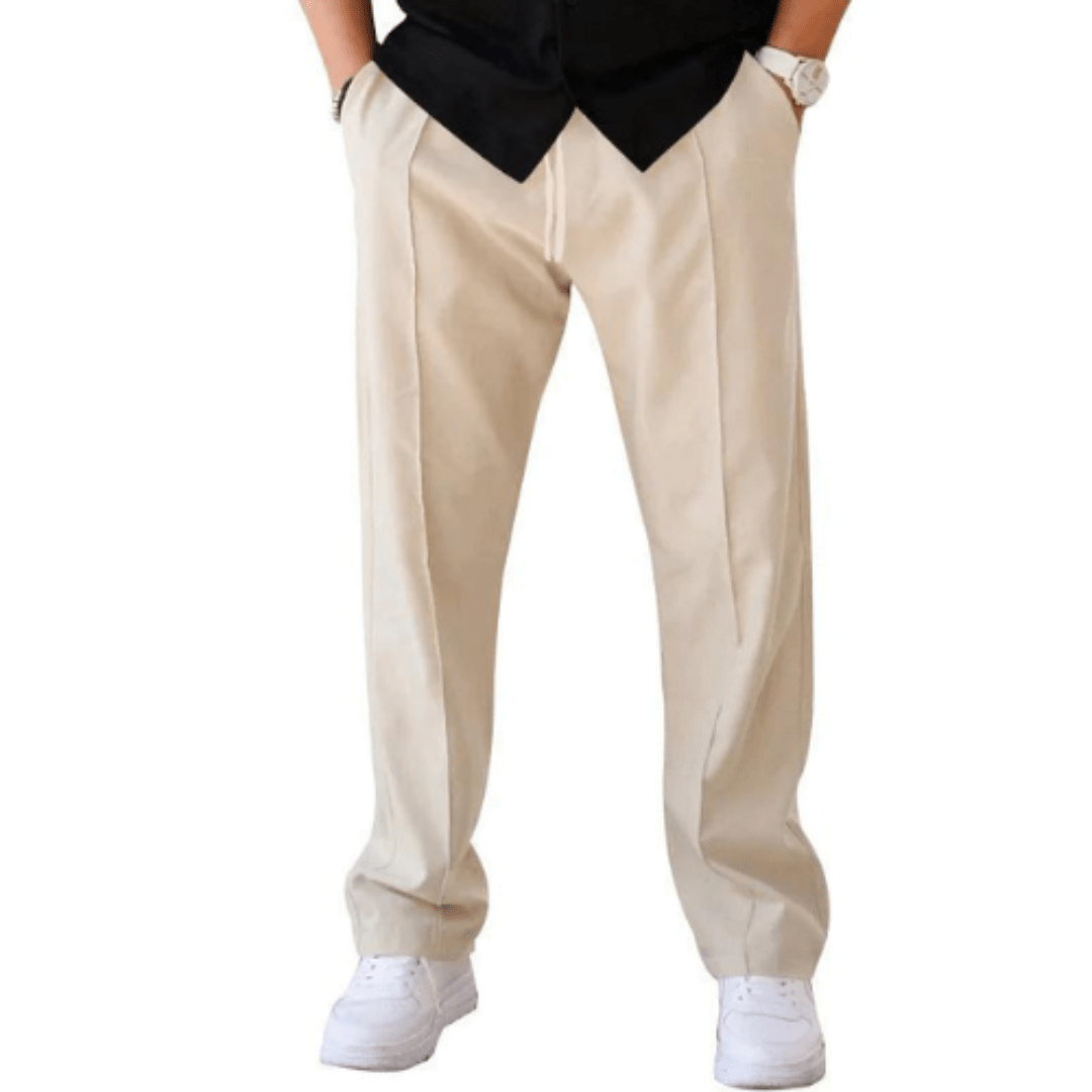 Loose Fit Pants - Casual - Straight Leg - Summer Pants - Men's Pants -Chaps of London-Apricot-S-Chaps of London