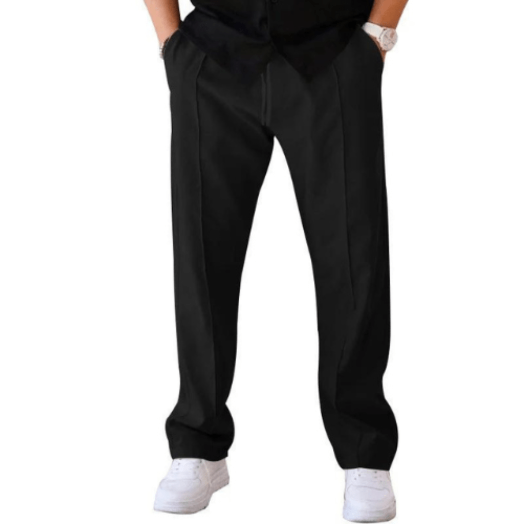 Loose Fit Pants - Casual - Straight Leg - Summer Pants - Men's Pants -Chaps of London-Black-S-Chaps of London