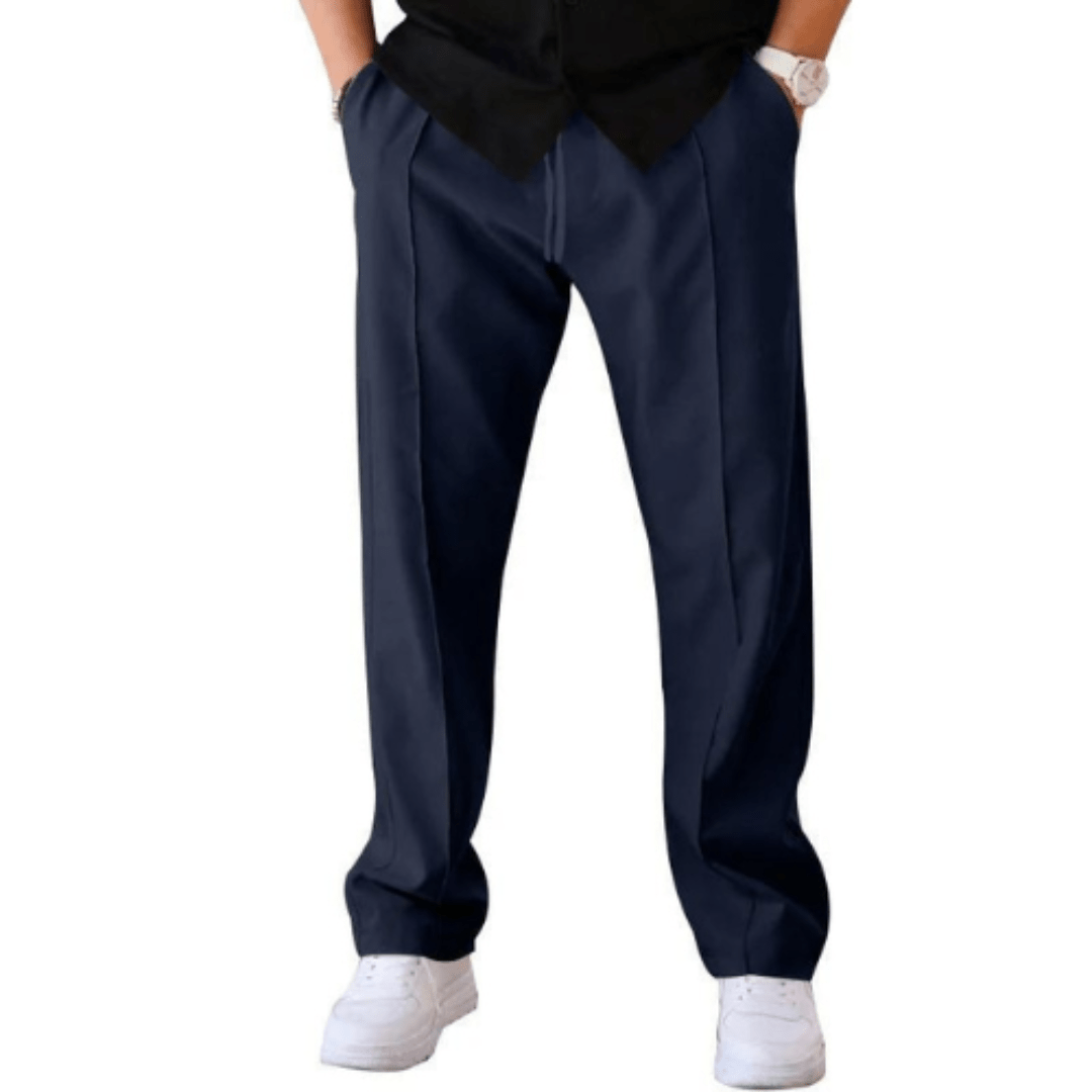 Loose Fit Pants - Casual - Straight Leg - Summer Pants - Men's Pants -Chaps of London-Dark Blue-S-Chaps of London