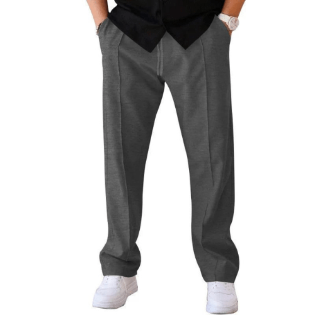 Loose Fit Pants - Casual - Straight Leg - Summer Pants - Men's Pants -Chaps of London-Dark Gray-S-Chaps of London