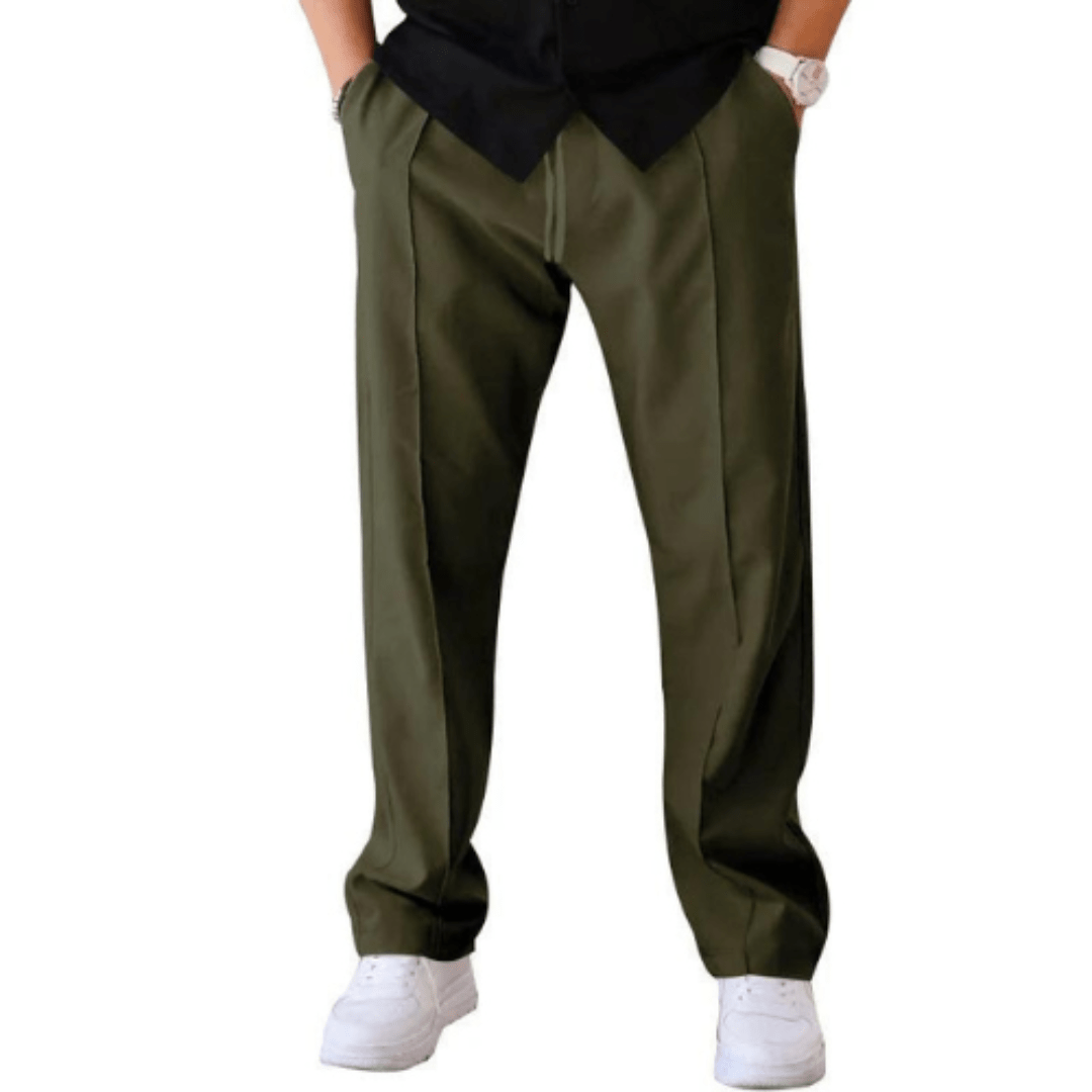 Loose Fit Pants - Casual - Straight Leg - Summer Pants - Men's Pants -Chaps of London-Green-S-Chaps of London