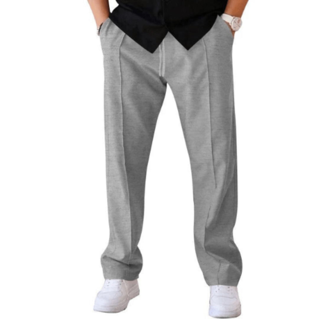 Loose Fit Pants - Casual - Straight Leg - Summer Pants - Men's Pants -Chaps of London-Light Gray-S-Chaps of London