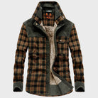 Lumberjack Jacket | Plaid | Fleece Lined | Lumberjack Coat Men's | Winter Jacket-Chaps of London-Brown-M-Chaps of London