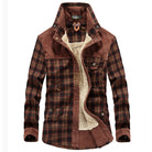 Lumberjack Jacket | Plaid | Fleece Lined | Lumberjack Coat Men's | Winter Jacket-Chaps of London-Red Coffee-M-Chaps of London