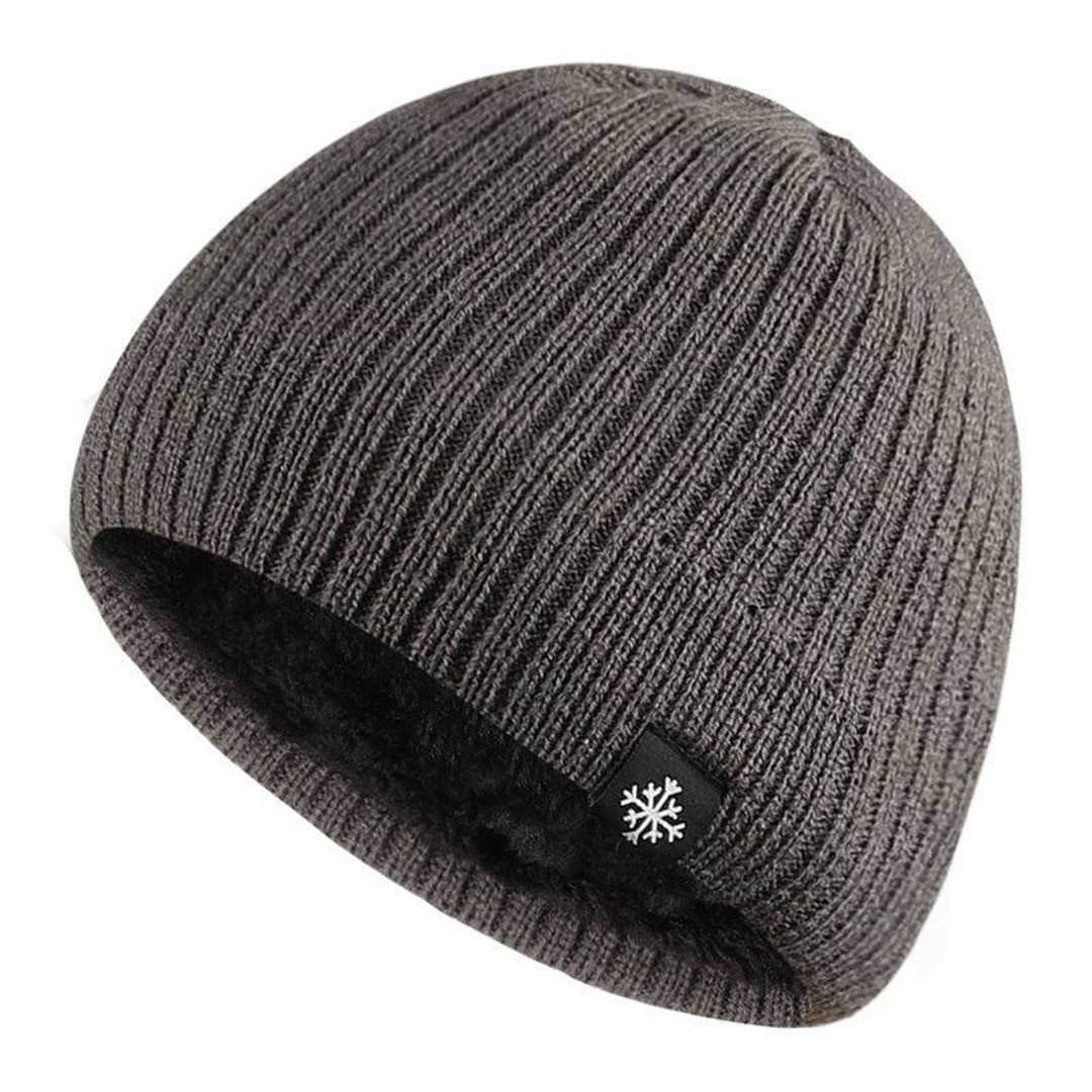 Men's Beanie - Warm - Fleece Lined - Knitted Beanie - Winter Hat-Fashion Unisex Beanie Winter-Chaps of London-Dark Gray-Chaps of London