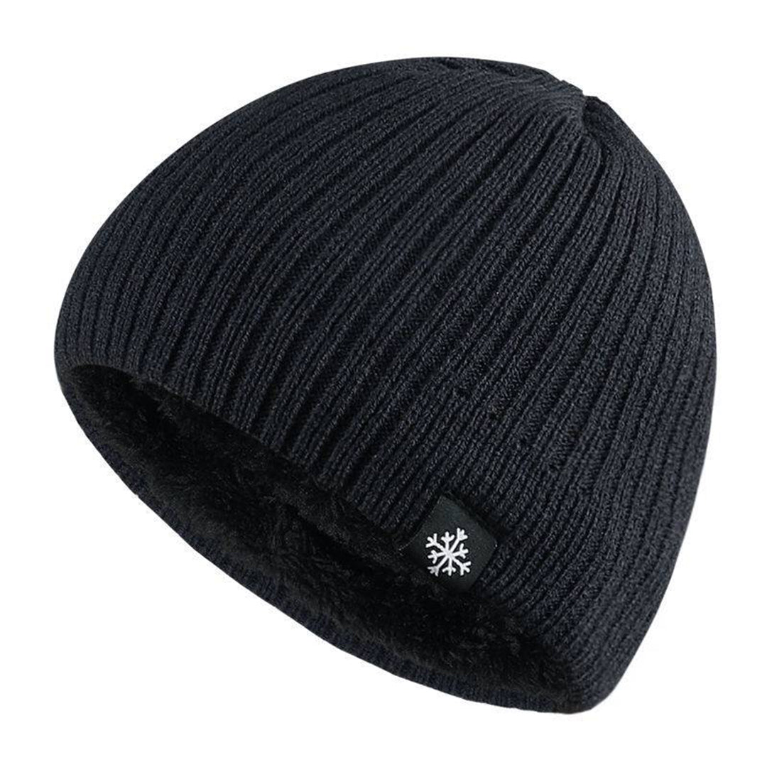 Men's Beanie - Warm - Fleece Lined - Knitted Beanie - Winter Hat-Fashion Unisex Beanie Winter-Chaps of London-Navy Blue-Chaps of London