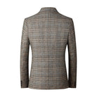 Men's Blazer - Single Breasted - Pockets - Checkered Blazer - Suit Jacket-Fashion Men Blazer Plaid Fall-Chaps of London-Chaps of London