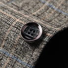 Men's Blazer - Single Breasted - Pockets - Checkered Blazer - Suit Jacket-Fashion Men Blazer Plaid Fall-Chaps of London-Chaps of London