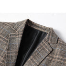 Men's Blazer - Single Breasted - Pockets - Checkered Blazer - Suit Jacket-Fashion Men Blazer Plaid Fall-Chaps of London-Chaps of London