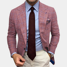 Men's Blazer | Stylish | Single Breasted | Suit Jacket | Men's Clothing-Chaps of London-Red-M-Chaps of London