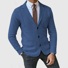 Men's Cardigan - Pockets - V-Neck - Button-Up Cardigan - Knitted Cardigan -Men Cardigan-Chaps of London-Blue-S-Chaps of London