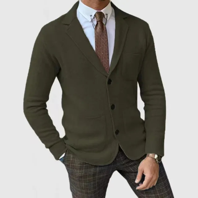 Men's Cardigan - Pockets - V-Neck - Button-Up Cardigan - Knitted Cardigan -Men Cardigan-Chaps of London-Chaps of London