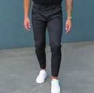 Men's Chinos - Casual Stretchy Slim Fit Chino Pants-Pantalon-Chaps of London-Black-XS-Chaps of London