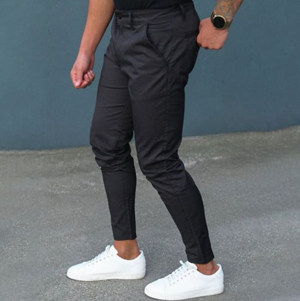 Men's Chinos - Casual Stretchy Slim Fit Chino Pants-Pantalon-Chaps of London-Chaps of London