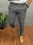 Men's Chinos | Classic | Slim Fit | Chino Pants | Men's Trousers-Chaps of London-Dark Grey-S-Chaps of London
